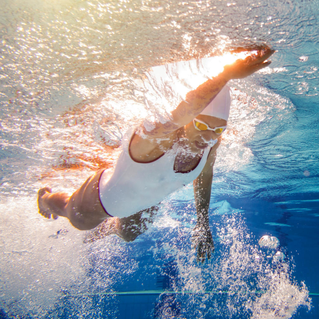 woman swimming