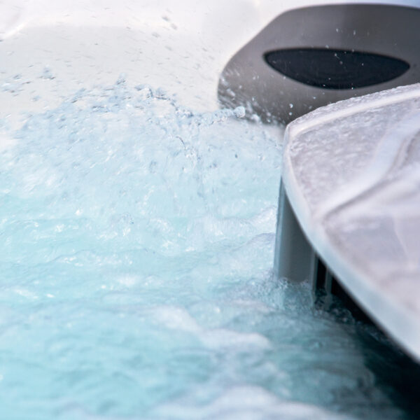 Water bubbles in a hot tub.